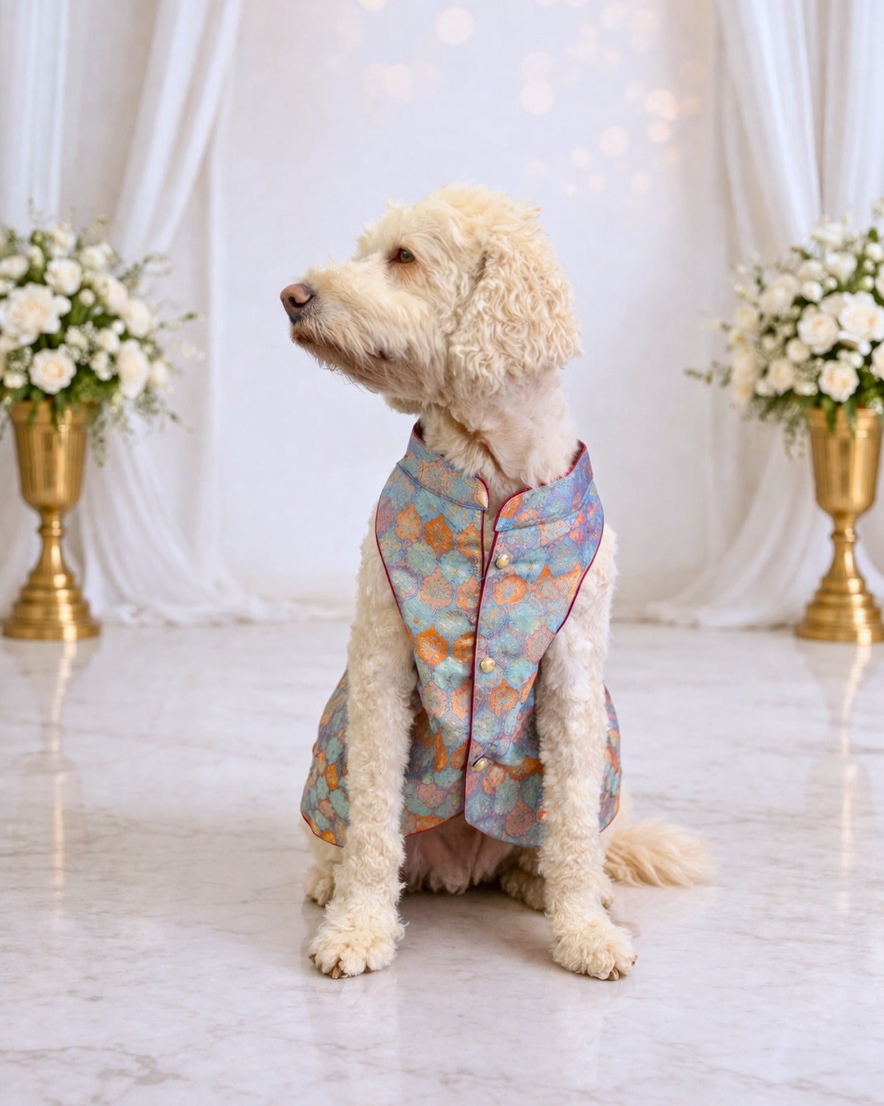 Regal Paw-Sh, Sherwani for pet, Indian dog outfit, Indian pet sherwani, pet wedding outfit, Embroidered dog Sherwani, Dog Wear