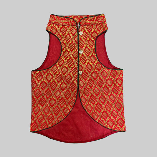Badshah Red Dog Sherwani