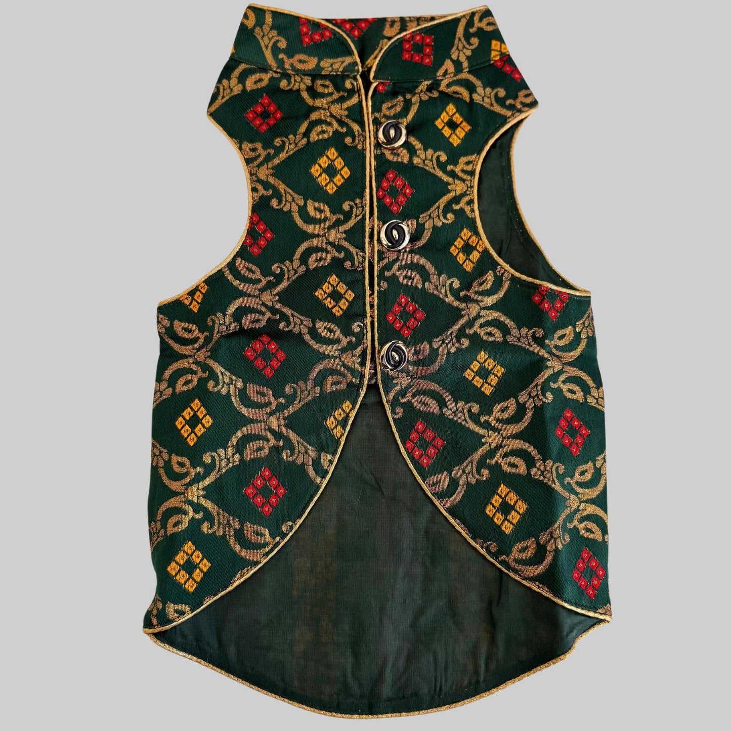 Dark Green Dog Sherwani